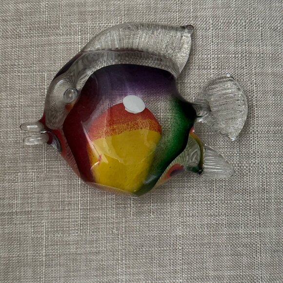 Jaros Glass Works Czech Art Glass Flounder Fish Hand Blown Fish - Picture 5 of 6